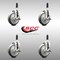 Service Caster 5 Inch 316SS Thermoplastic Rubber Swivel 3/4 Inch Stem Caster Set Brake SCC SCC-SS316EX20S514-TPRB-TLB-34-4 - alternate 2